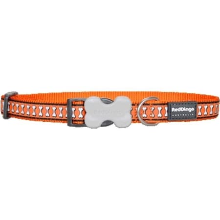 Red Dingo DC-RB-OR-LG Dog Collar Reflective Orange; Large